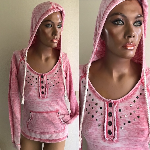 ROXY Studded SURFER Girl HOODIE TOP XS - Picture 2 of 4